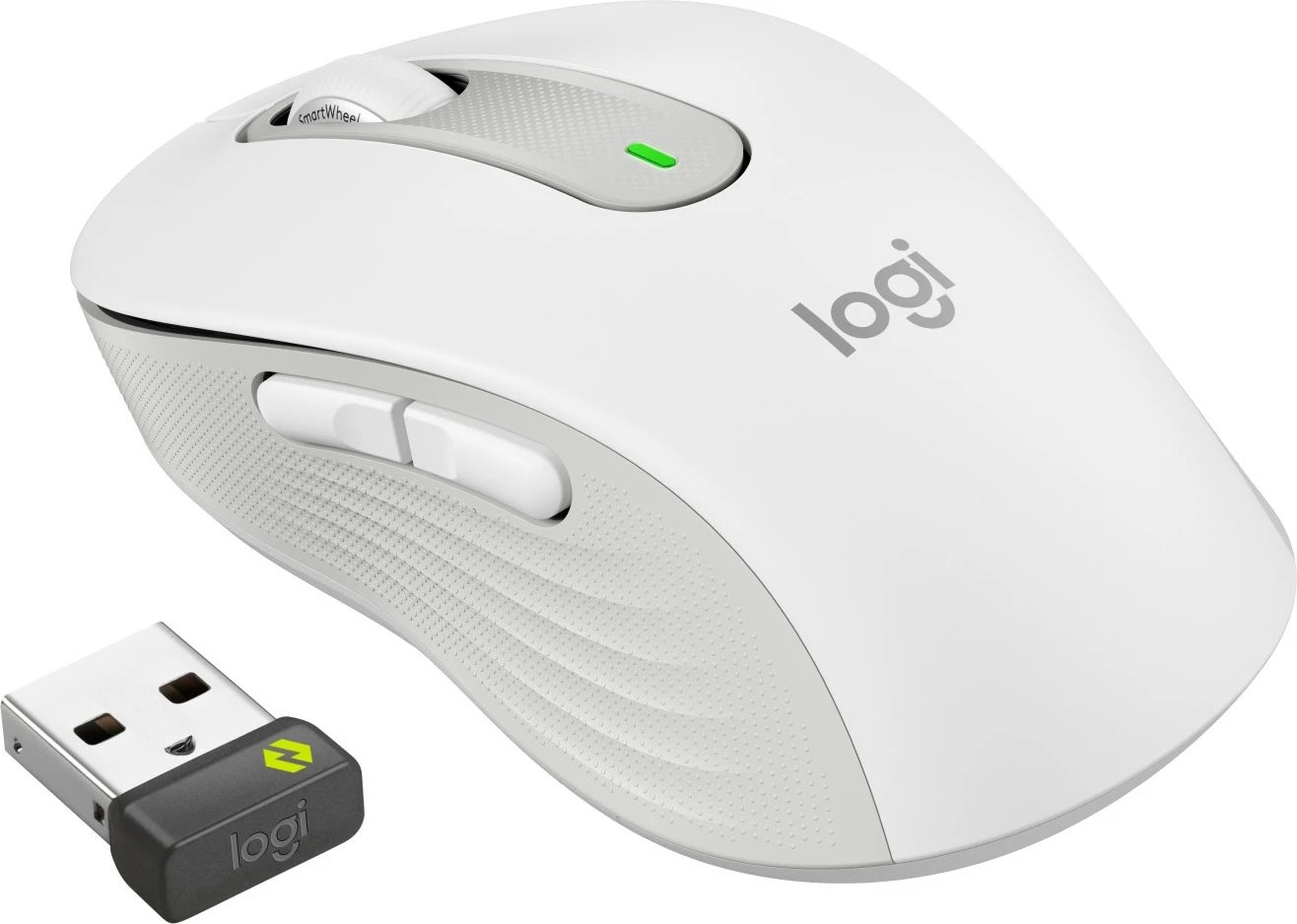 Maus wireless Logitech Signature M650, i bardhë, Bluetooth + RF, 4000 DPI
