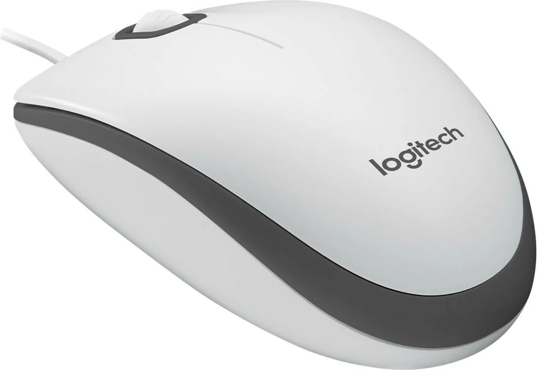 Maus Logitech M100 - USB, i bardhë