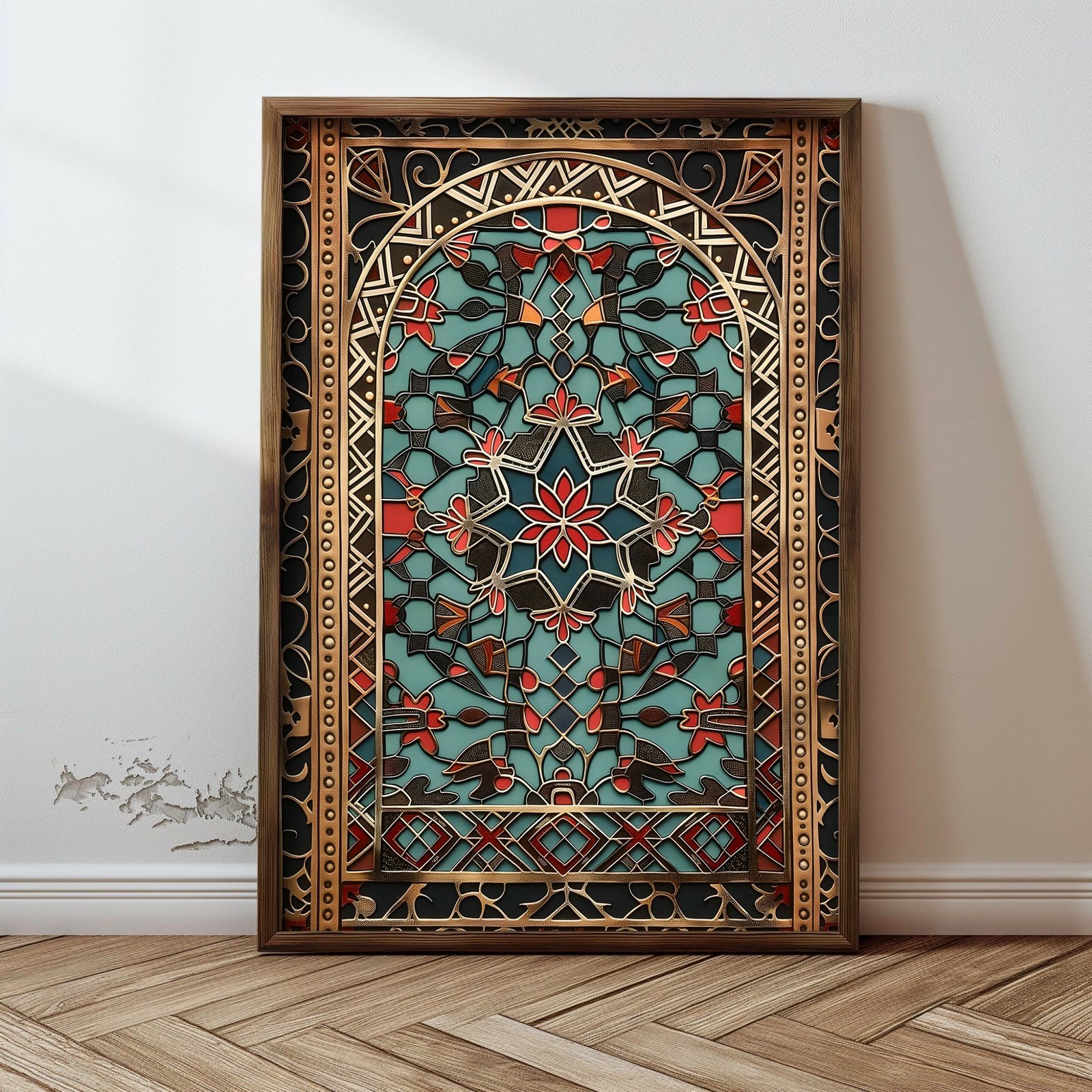 Pikturë dekorative me kornizë MDF, shumëngjyrëshe, Wallity, GE117-L