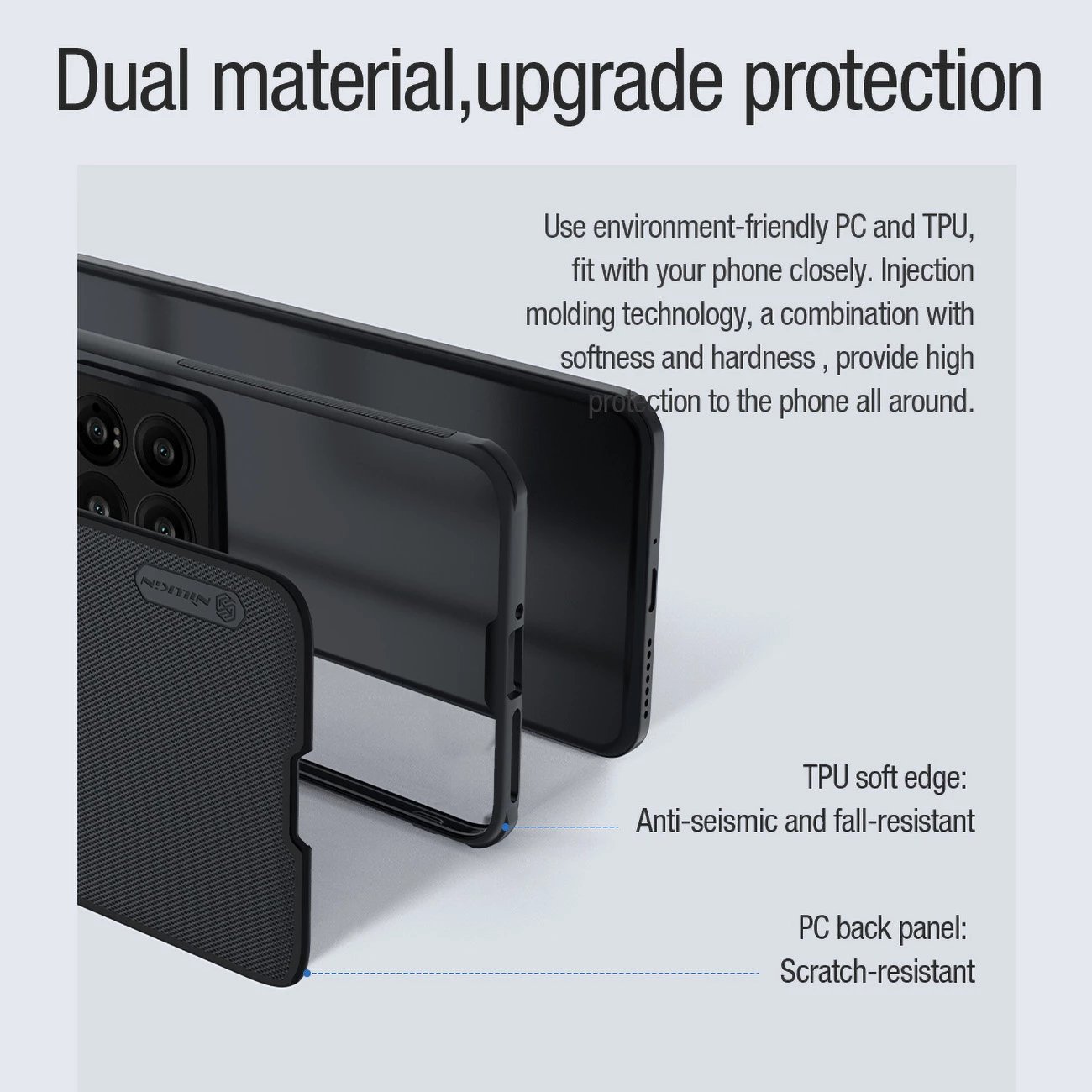 Mbështjellës Nillkin Super Frosted Shield Pro Magnetic për Xiaomi 14, i zi