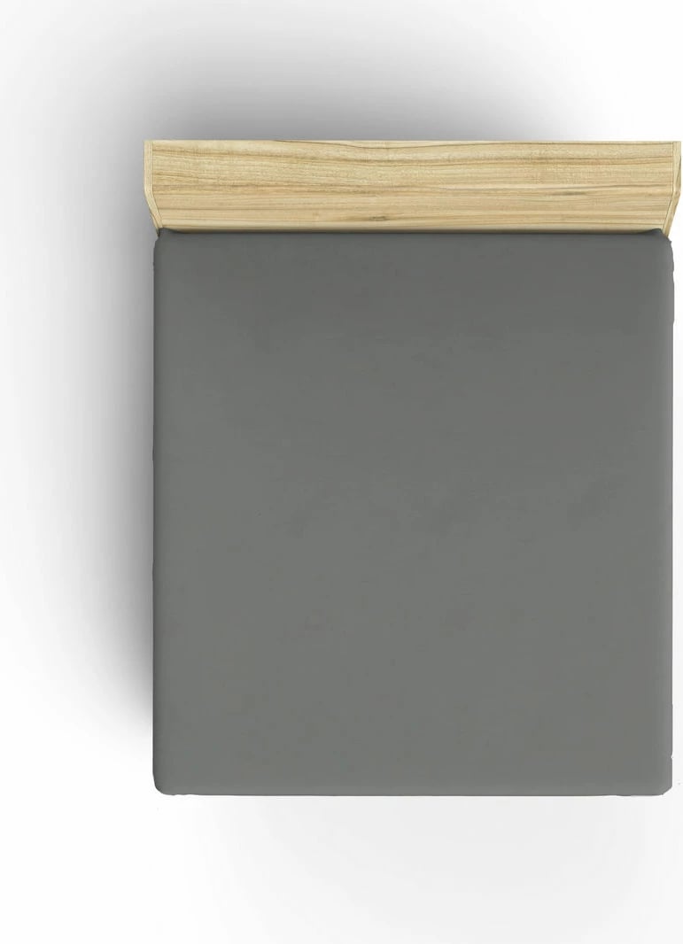 Çarçaf i shtrirë një-personësh, ngjyrë gri e errët, L'essentiel