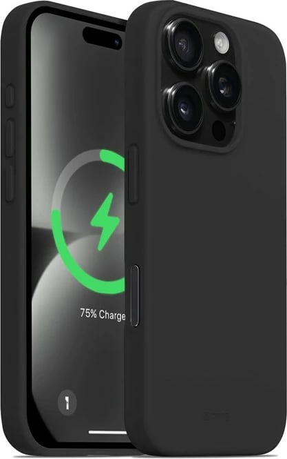 Mbështjellës CRONG Color Cover Magnetic për iPhone 16 Pro Max, MagSafe, i zi