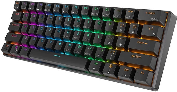 Tastierë mekanike Royal Kludge RK61, RGB, Red Switch, e zezë