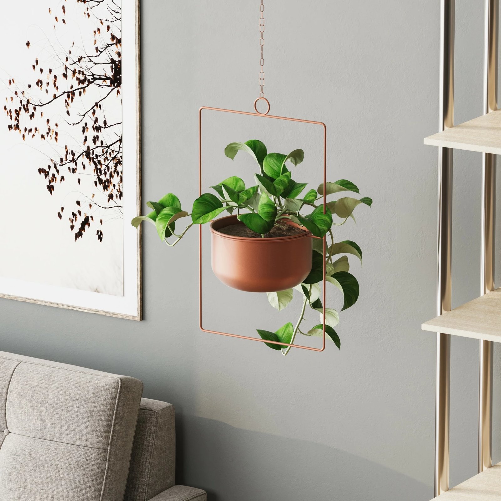 Vazo dekorative varëse, ngjyrë bakri, Evila Originals