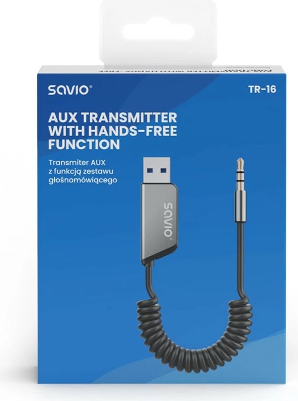 Transmetues AUX me Bluetooth Savio TR-16, i zi