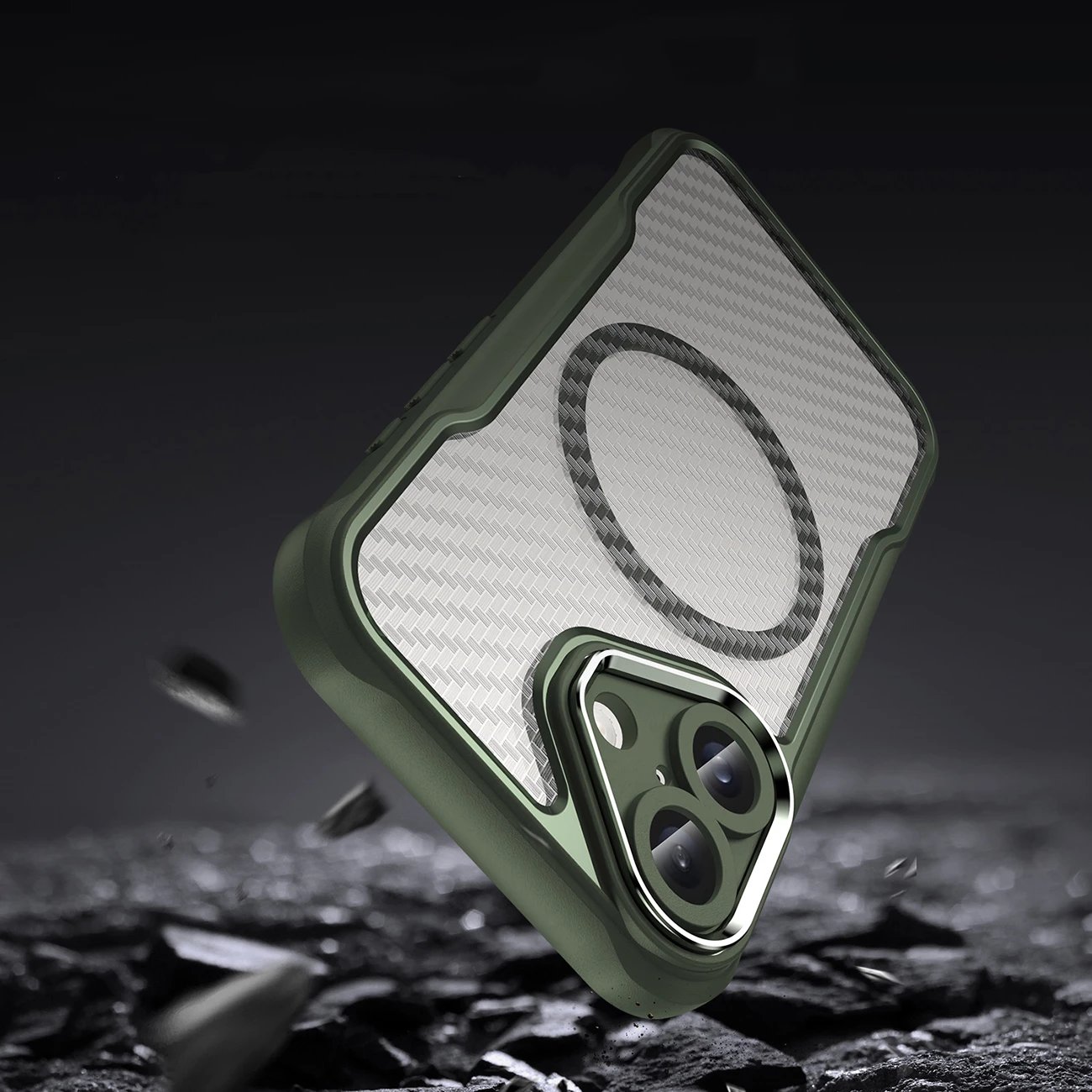 Mbështjellës Hurtel Leading Series MagSafe për iPhone 16 Plus, TPU, i gjelbër