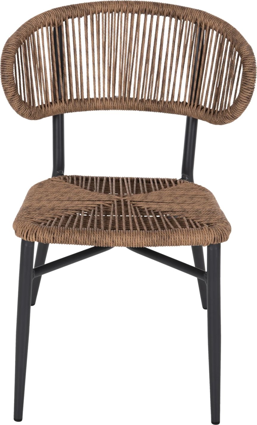 Karrige EULO FH6049.03 alumini në ngjyrë antracit-sintetik rattan në gri 49x60x78Hcm