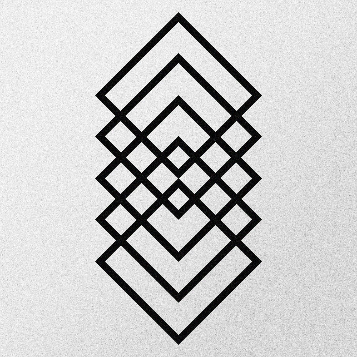 Aksesor dekorativ metalik për mur, Wallity, gjeometri