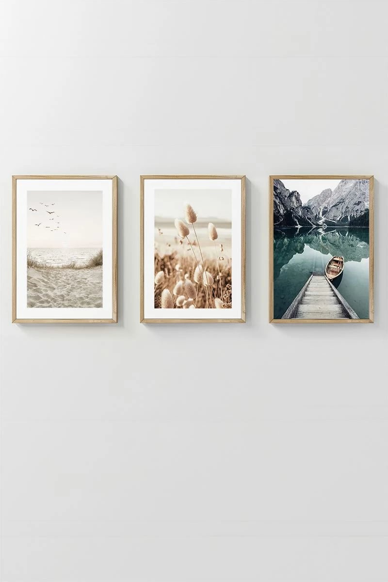 Set pikturash dekorative me kornizë, shumëngjyrëshe, Wallity, 3 copë, Artavessastko48