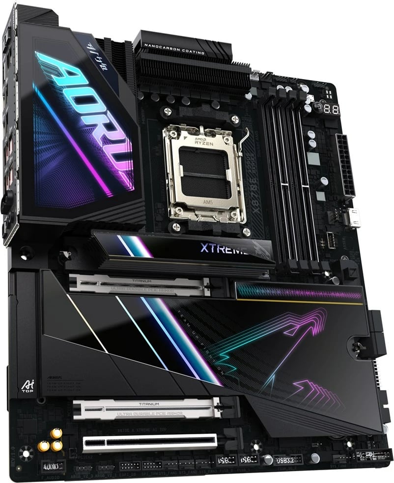 Pllakë amë Gigabyte X870E AORUS XTREME AI TOP, Socket AM5, DDR5, Wi-Fi 7, 10GbE LAN, E zezë
