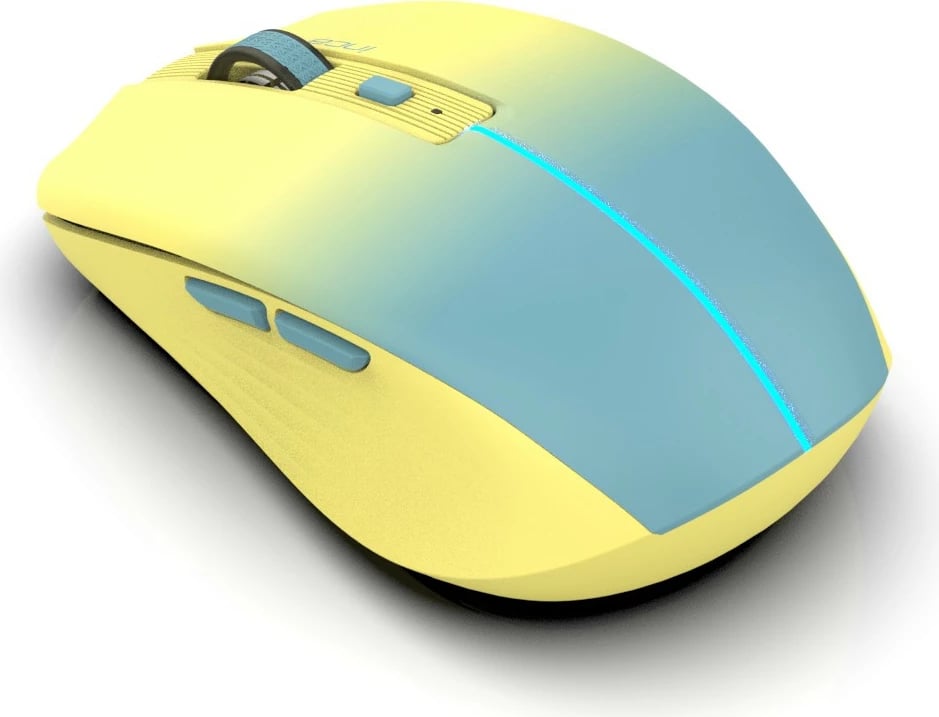 Maus Inca IWM-511RS, wireless & Bluetooth, 1600 DPI, 6 butona, verdhë