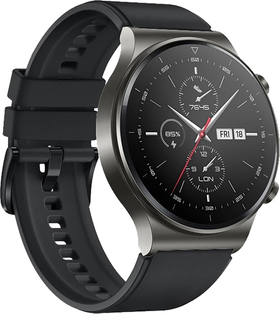 Rrip silikoni për orë Huawei Hurtel, për Watch GT 2/3/4/2 Pro/3 Pro/4 Pro/GT 2e 46mm, Zi