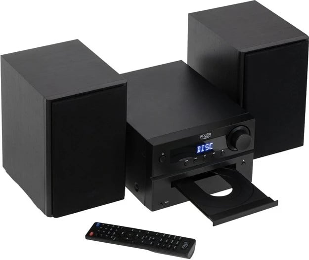 Mini tower HI-FI Adler AD 1917 me Bluetooth, CD, USB, FM Radio, e zezë