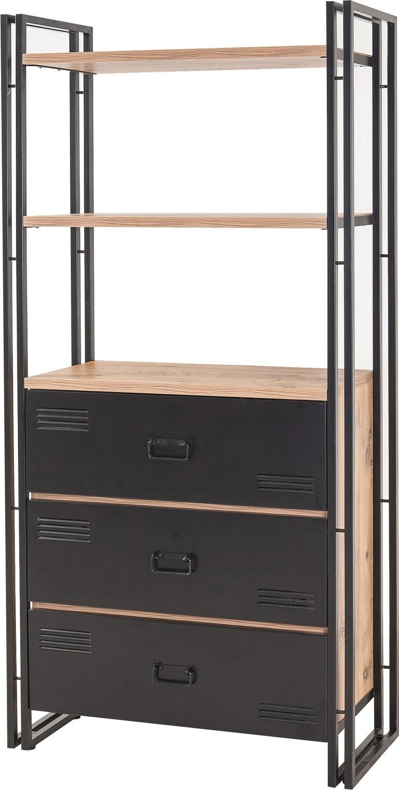 Set mobiljesh për dhomë studimi, Hanah Home, COSMO-TKM.10, ngjyrë Atlantic Pine dhe e zezë Set mobiljesh për dhomë studimi, Hanah Home, COSMO-TKM.10, ngjyrë Atlantic Pine dhe e zezë