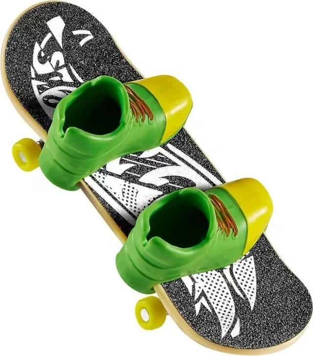 Fingerboard Hot Wheels Skate Trickster me këpucë gishti, shumëngjyrëshe