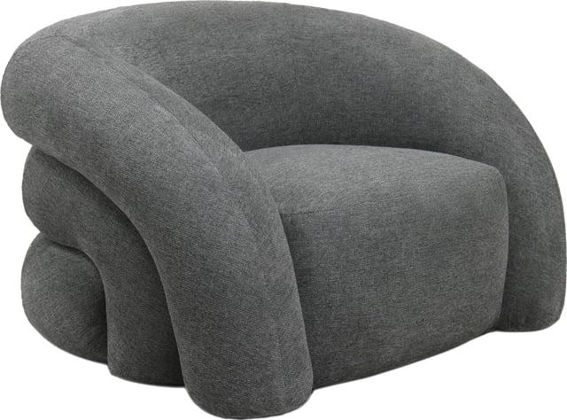 Fotel Lexy, stof gri, 99x88x62cm