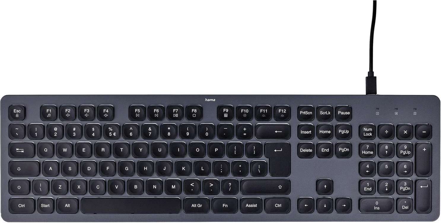 Tastierë Hama CK-400, 105 taste, USB, e zezë-gri