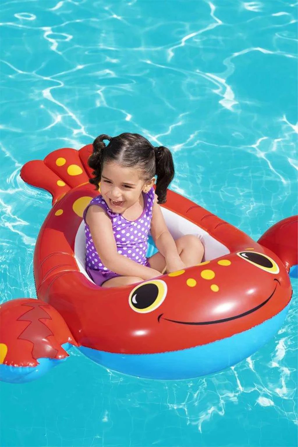 varkë e fryrë për fëmijë, Bestway, Krab 117x116 cm, e kuqe