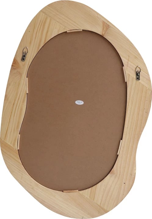 Pasqyrë ovale Enola, MDF natyral, 54x2.5x80cm