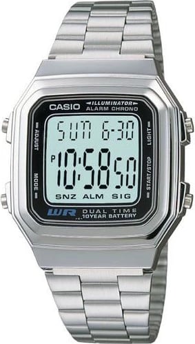 Orë dore CASIO Vintage Illuminator unisex, argjendtë