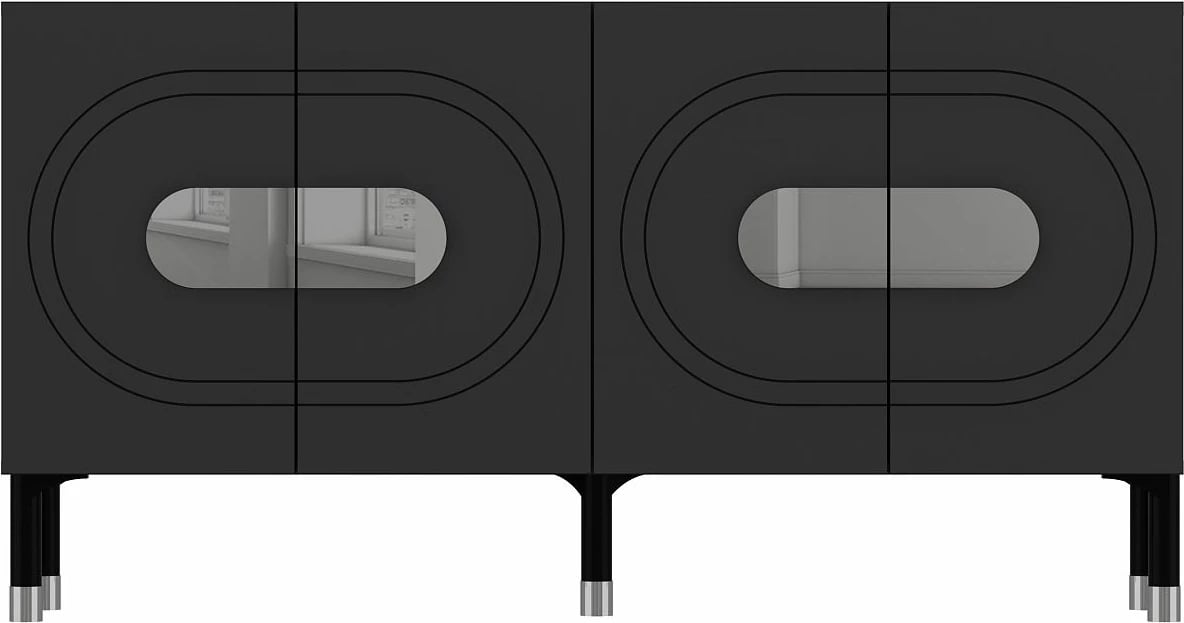 Konsol Skye Decor, antracit, argjend