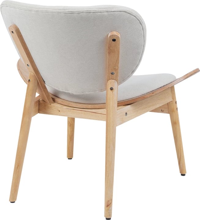 Fotel Udalle, dru natyral, material bezhë, 77x70x81cm