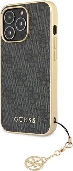 Mbështjellës Guess GUHCP13XGF4GGR për iPhone 13 Pro Max 6.7", 4G Charms, Gri