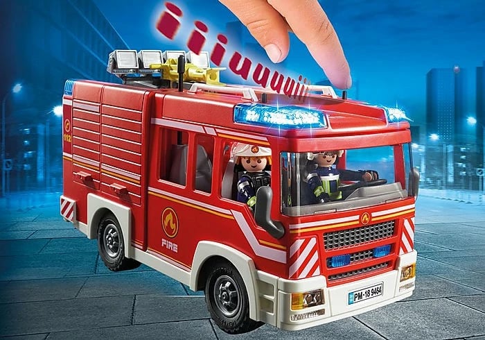 Set lodrash Playmobil City Action, automjet zjarrfikës, 9464, për fëmijë, kuq