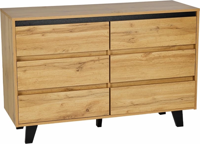 Komodë Arabica, sonoma e zezë, 110x40x73