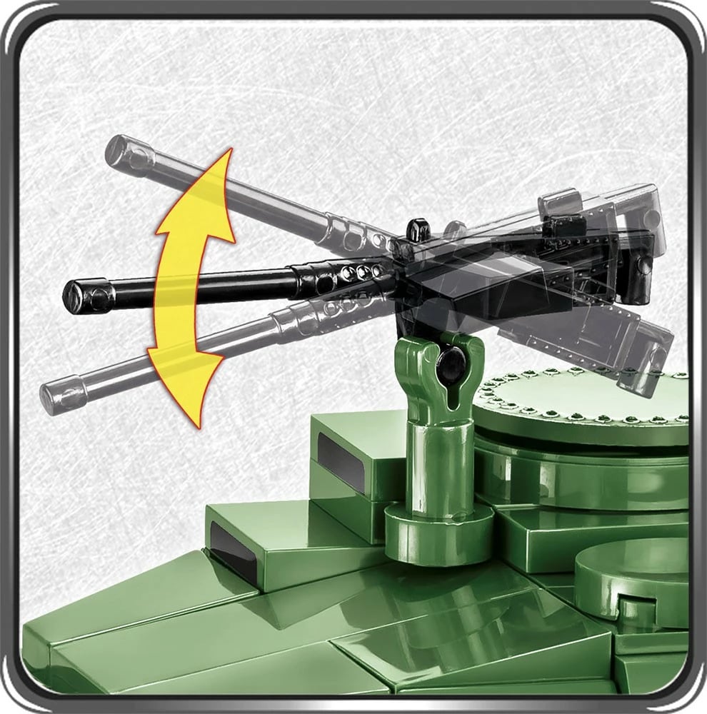 Set lodrash ndërtimi Cobi Klocki M41A3 Walker Bulldog, 625 pjesë, 2 figurina, Jeshile