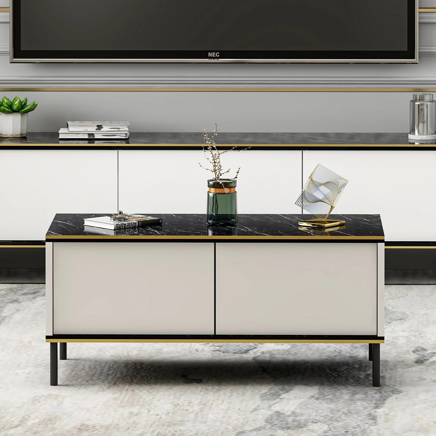 Tavolinë kafeje Hanah Home, Imaj, e bardhë