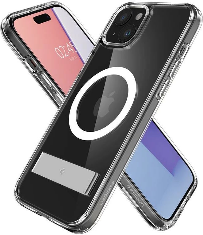 Mbështjellës Spigen Ultra Hybrid S MagSafe për iPhone 15 Plus, Transparent