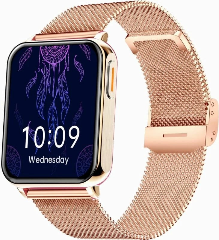 Smartwatch Gravity për femra, gri/rozë gold