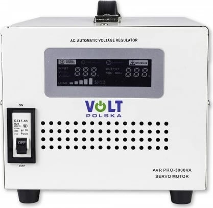 Stabilizator tensioni AVR PRO 3000VA, 3%, servo motor, i bardhë