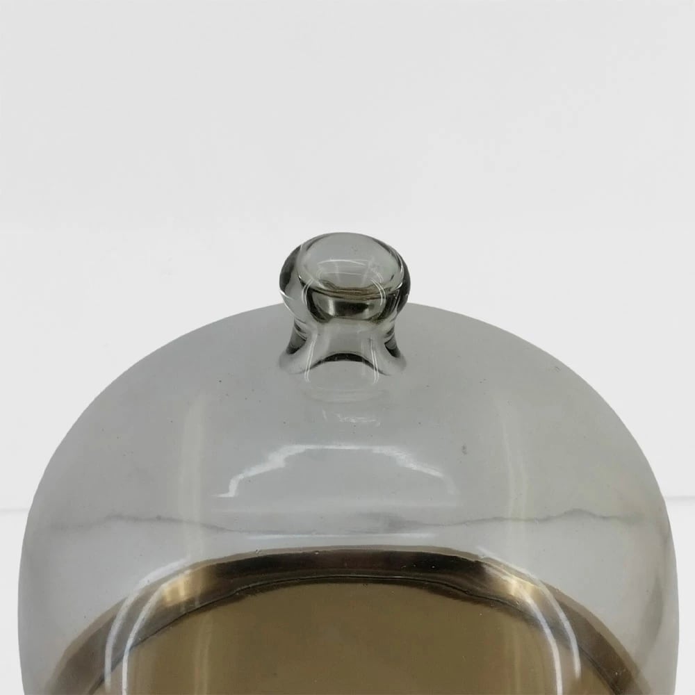 Kupë MOLDE me kapak, alumin, xham, ngjyrë ari, 24x24x37cm