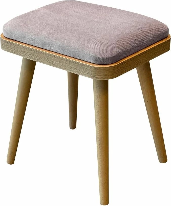 Set tavolinë me karrige për ngrënie, zgjatues, 6 pjesë, Skye Decor, Vina Mini 03 0701, ngjyrë lisi, Soho gri