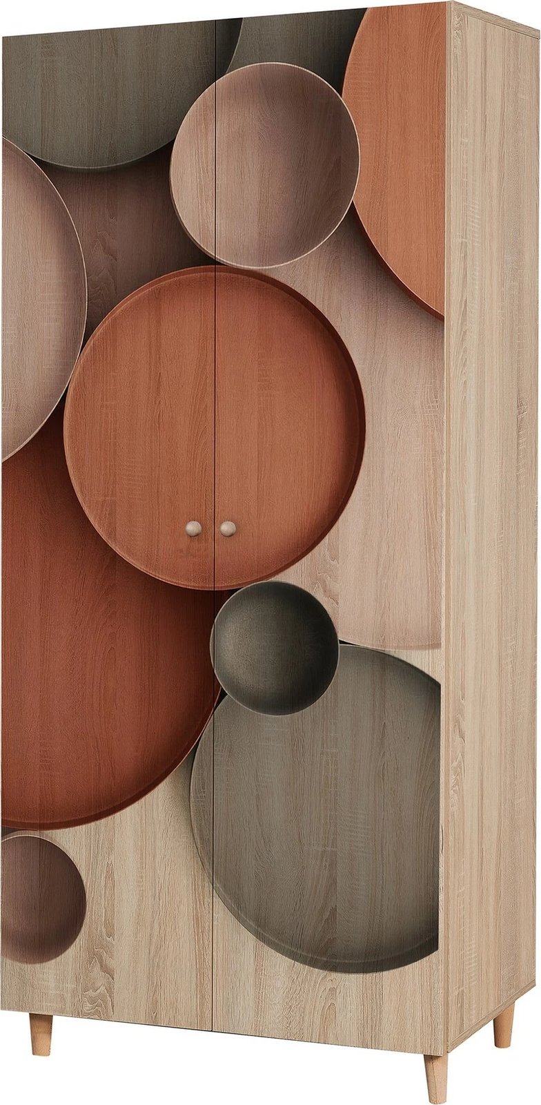 Dollap garderobe Skye Decor, ngjyrë Sonomo, Lidya 2 -976