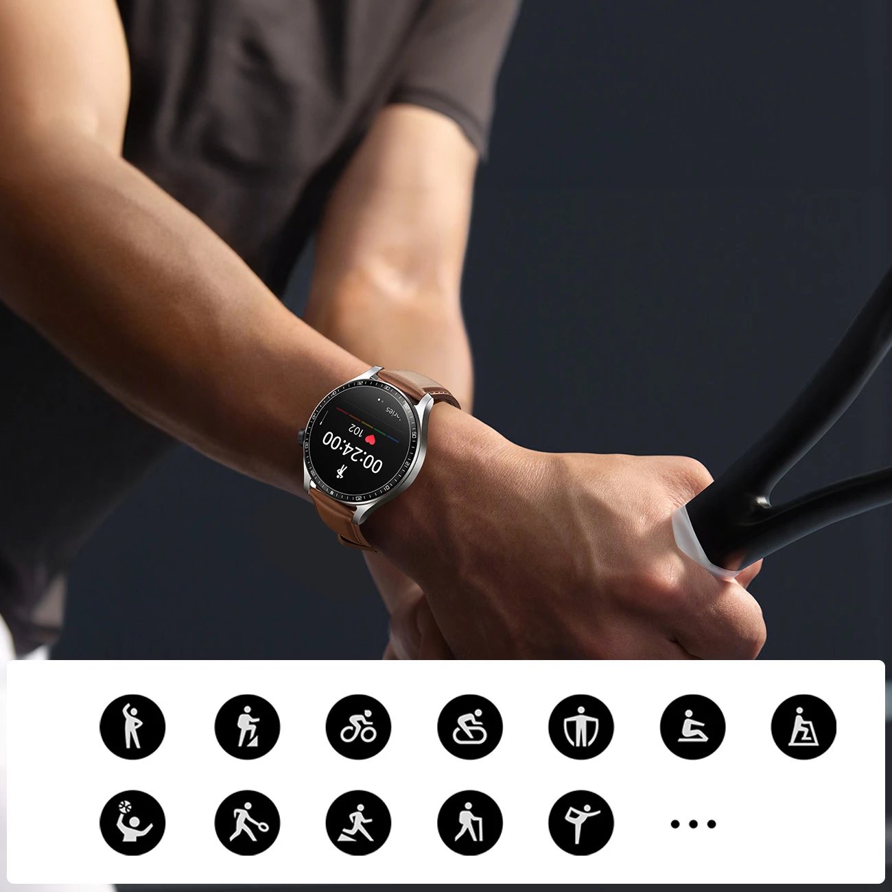 Smartwatch Joyroom JR-FC2 Pro, 1.46", Bluetooth, 350mAh, argjendtë, me rripa lëkure dhe silikoni