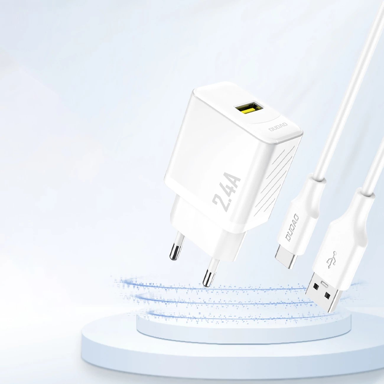 Karikues muri Dudao A23, 2.4A, 1x USB-A, i bardhë