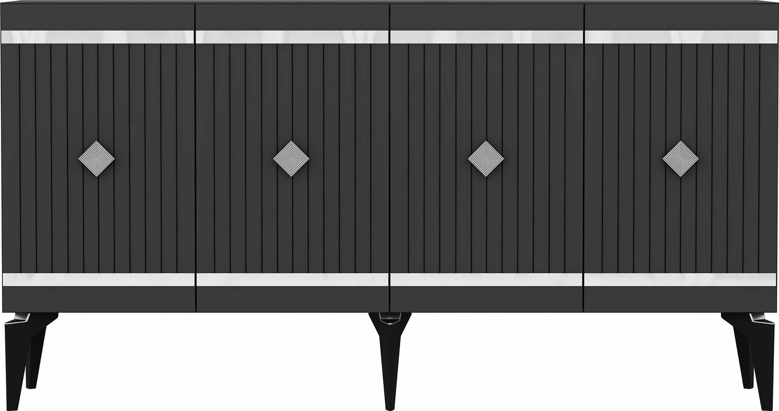 Konsolë Skye Decor, Lenora, antracit, argjend