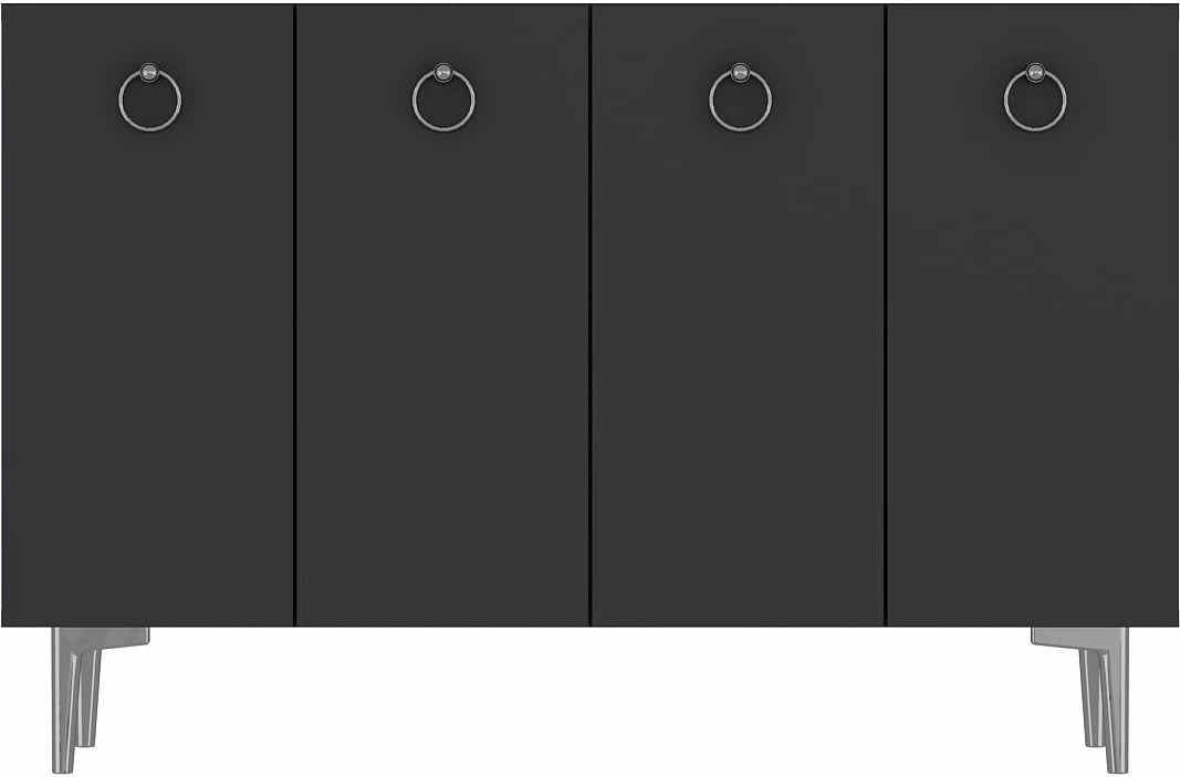 Konsol Skye Decor, ngjyrë antracit, argjend