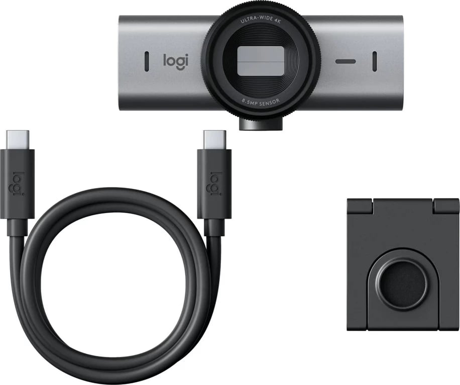 Webcam Logitech MX Brio, 4K, 3 mikrofona, USB Type C, Grafit
