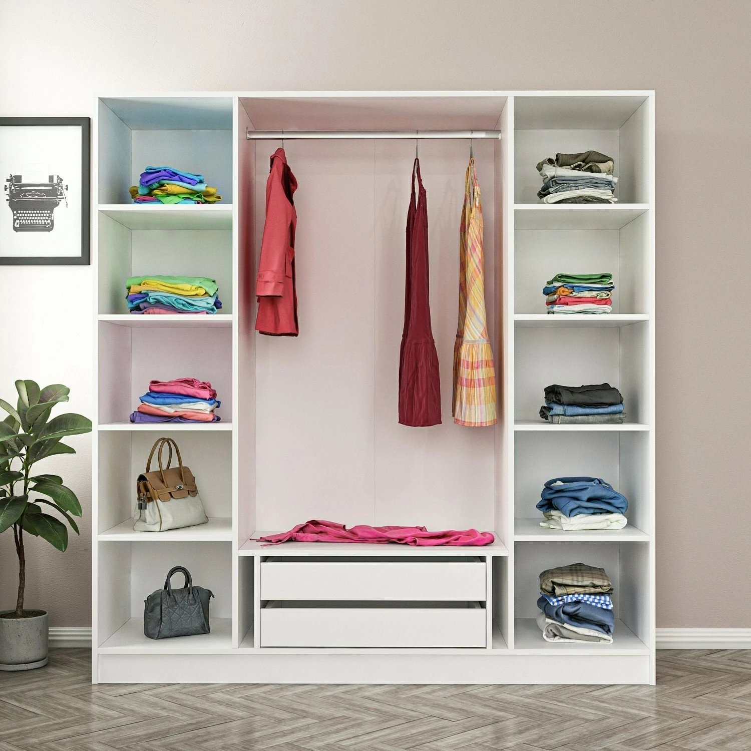 Dollap garderobe Skye Decor, Kale Plus, fume, 180x210x52cm