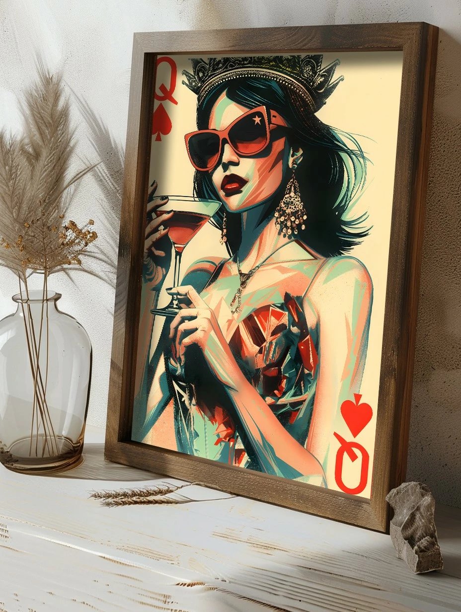 Pikturë dekorative me kornizë MDF, Wallity, GE114-L, shumëngjyrëshe