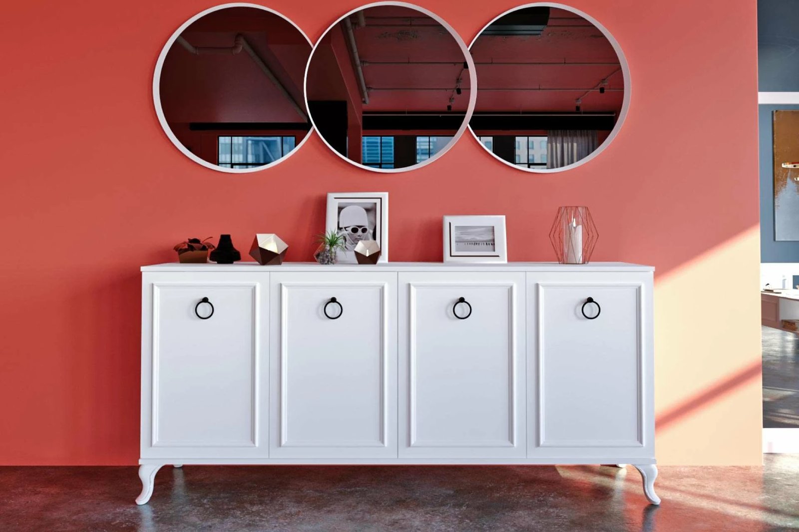 Konsolë Hanah Home, Country, e bardhë