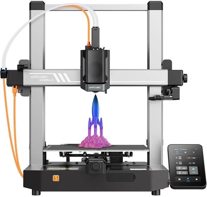 Printer 3D Anycubic Kobra 3, FDM, 250x250x260 mm, 600 mm/s, E zezë