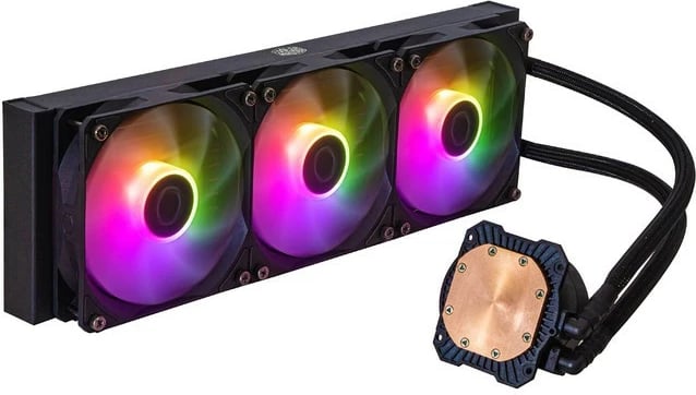 Kasë ftohëse me ujë Cooler Master MasterLiquid 360L Core ARGB, 3x120mm, e zezë