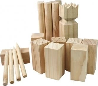 Lojë Kubb prej druri Tactic 55135, në paketim kartoni, për jashtë