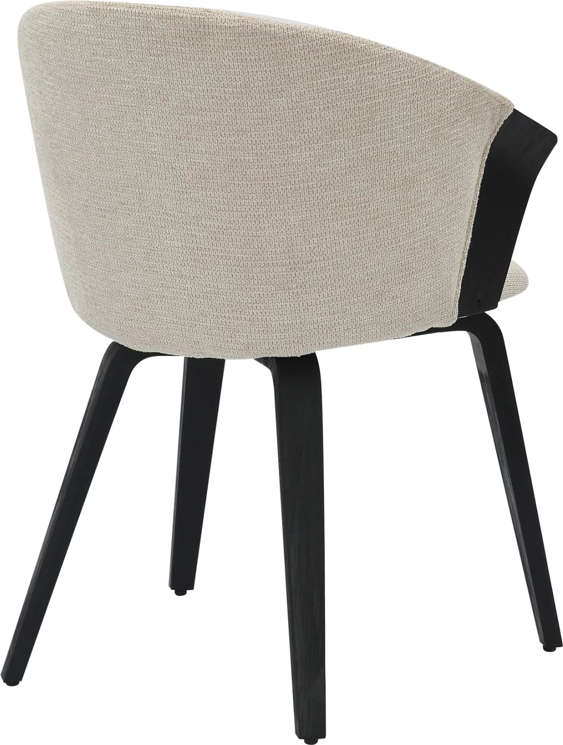 Karrige për ngrënie JESPER FH9977.02, kornizë prej druri, pëlhurë e zezë-ekru, 61x54x74H cm