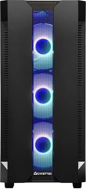 Kasë Chieftec Hunter GS-01B-OP, midi tower, xham i temperuar, RGB, e zezë Kasë Chieftec Hunter GS-01B-OP, midi tower, xham i temperuar, RGB, e zezë